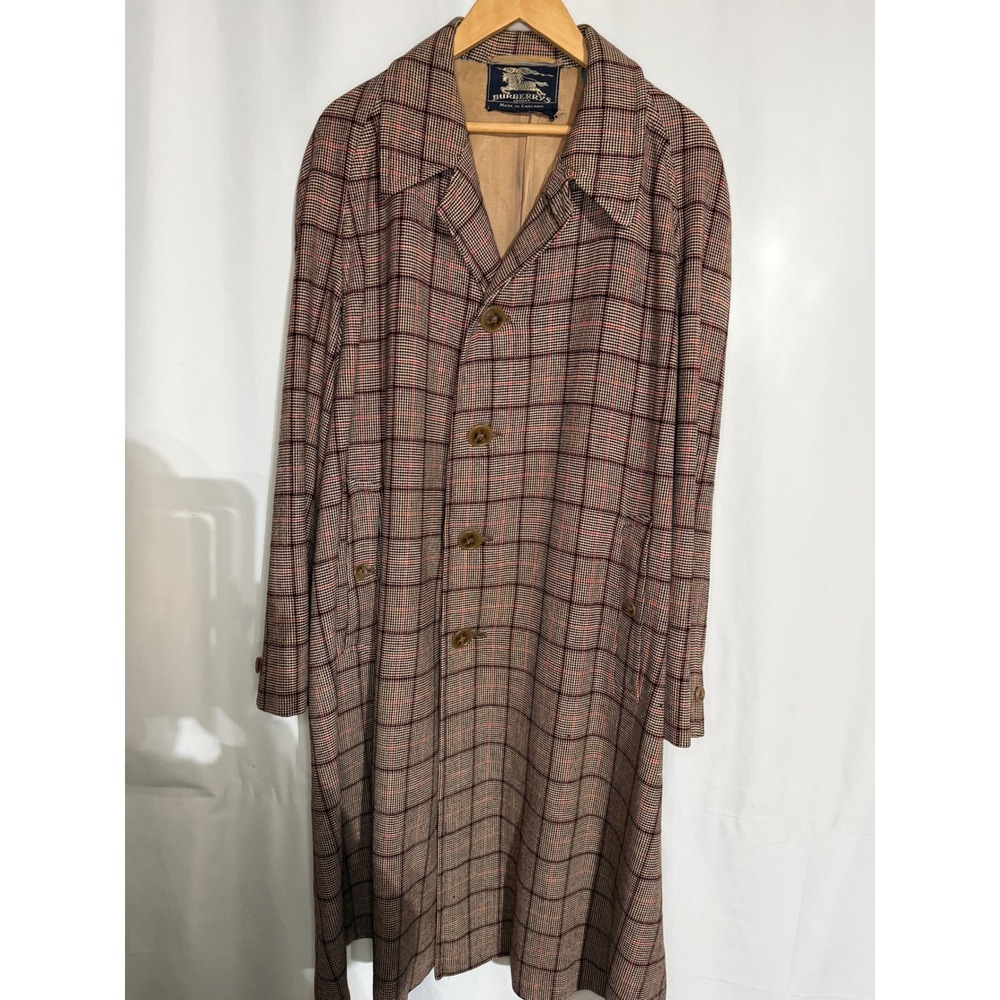 Vintage Burberrys Prorsum Men Glen Plaid Overcoat Made in England Scholnicks